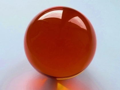 Kristallglaskugel 80mm, bernstein | amber